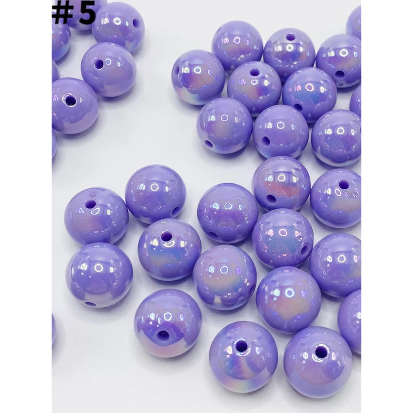 16mm Beads, Glossy Acrylic Beads with UV Plating, Size 16mm, soild uv Round Shape, TT