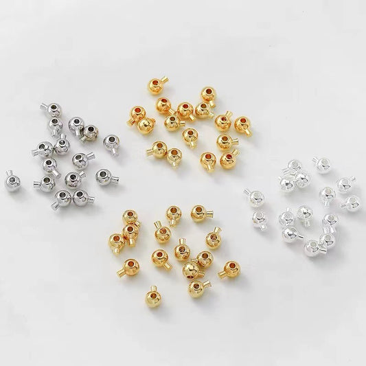 3.2mm 18k color-proof lolly crimp beads