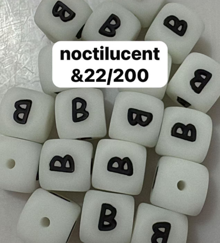 Silicone square letter beads