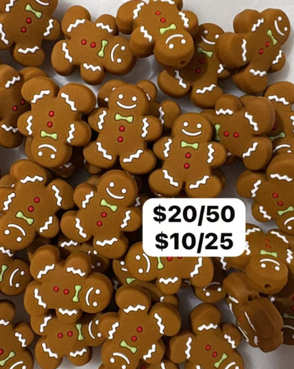 Silicone bear-shaped beads